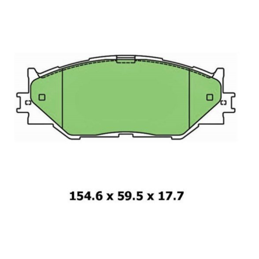 Ceramic Brake Pad Set Front For Lexus IS IS350 GSE21R Ptl 2010-2013