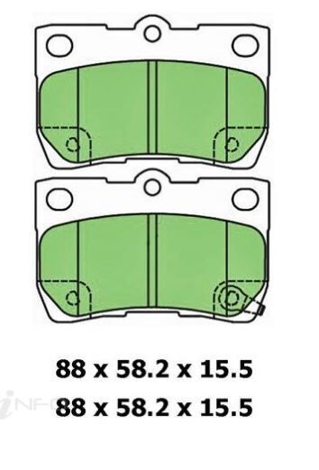 Ceramic Brake Pad Set Rear For Lexus IS IS350 (GSE21R) Ptl 10-13