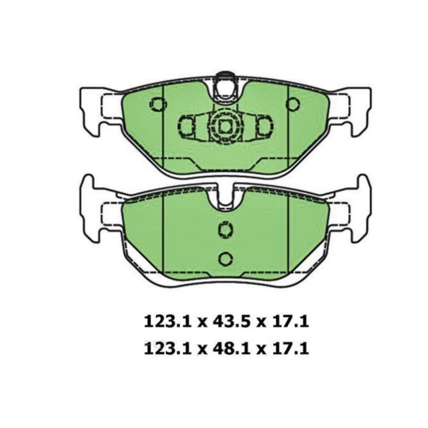 Ceramic Brake Pad Set Rear For BMW 3 Series 325 i (E90) Petrol 2005-2011