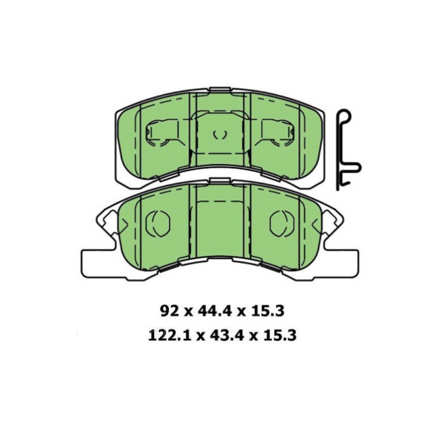Ceramic Brake Pad Set Front For Daihatsu Charade 1.0 (L251S) Ptl 03-06