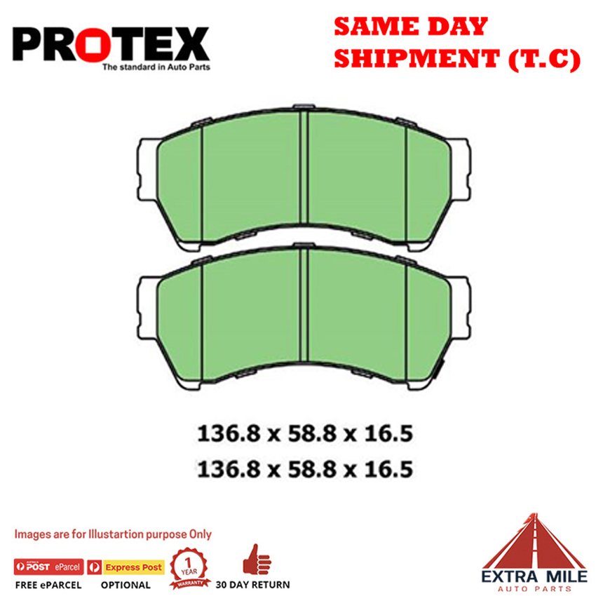 Protex Blue Brake Pad Set Front For Mazda 6 2.3 (GG) Ptl 2002-2007 
