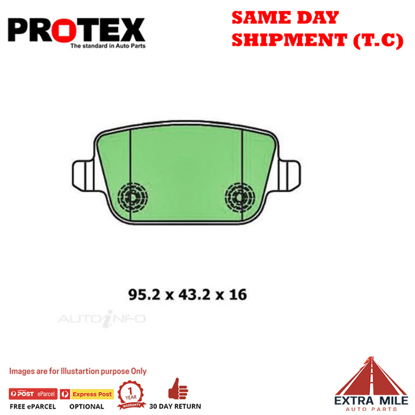 Blue Brake Pad Set Rear For Ford Mondeo XR5 Turbo (MA,MB) 162kw Ptl 2007-15
