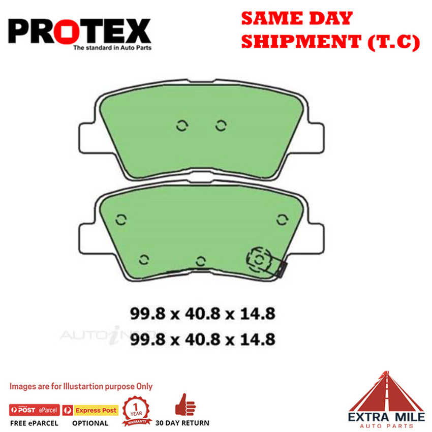 Protex Blue Brake Pad Set Rear For Hyundai i40 1.7 CRDi (VF) 104kw Diesel 15-19