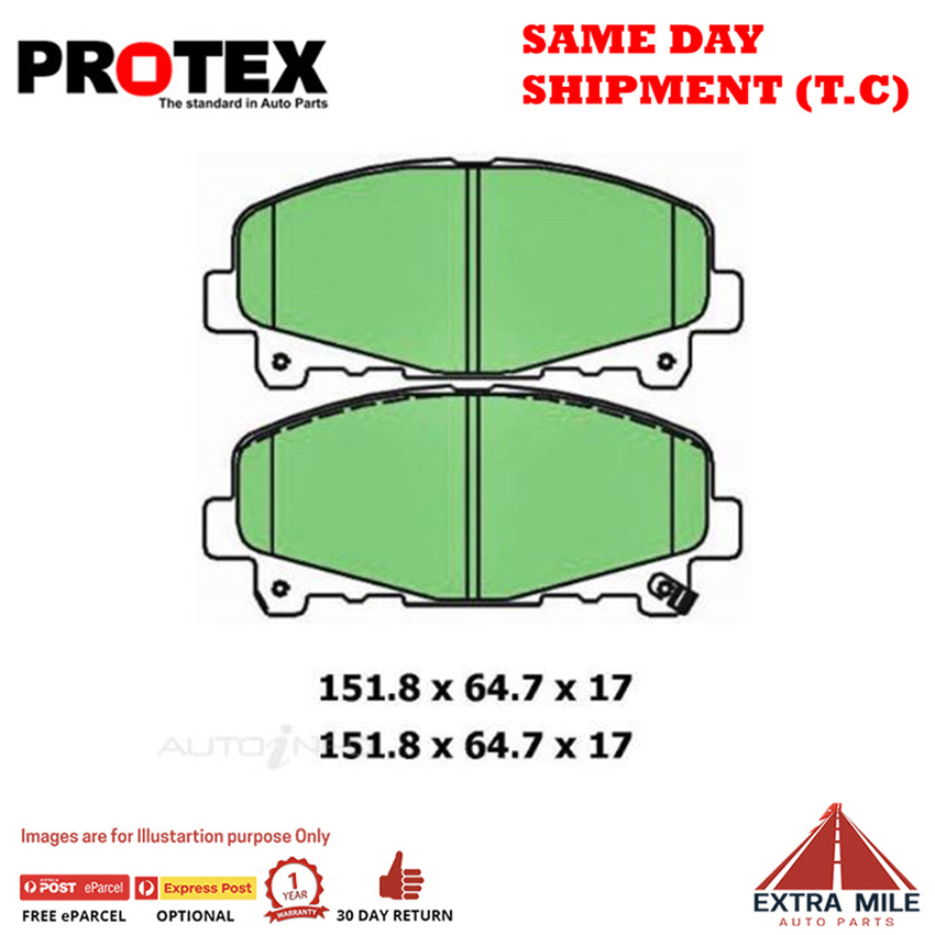 Protex Blue Brake Pad Set Front For Honda Accord 2.4 (CU) Ptl 2013-17