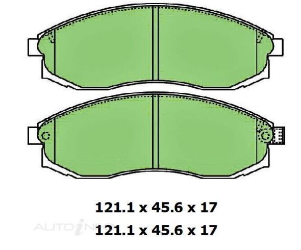Protex Brake Pad Set Front For Mitsubishi Triton 2.5L  ML, MN Diesel 2010-2014