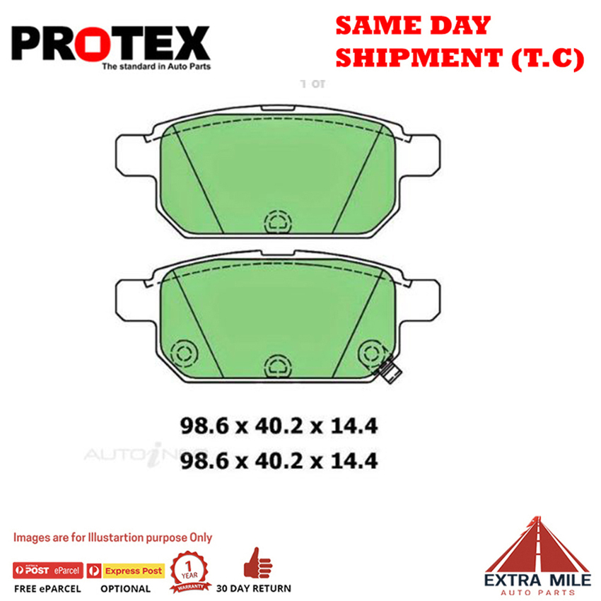 Protex Brake Pad Set Rear For Suzuki Baleno 1.0L (EW) Petrol 2016-2019