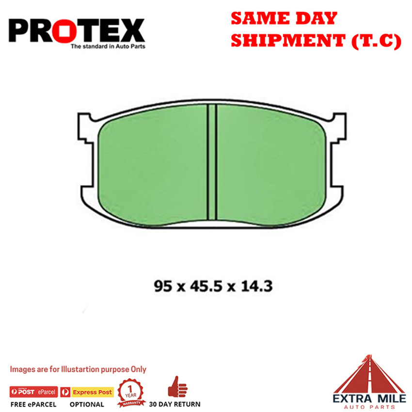 Protex Blue Brake Pad Set Front For Ford Laser KA 1.5 Sport 1981-1983