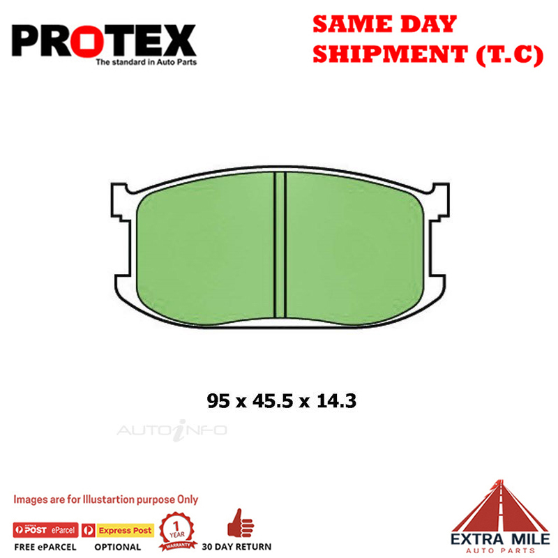 Front Brake Pad Set For Ford Laser KB 1.5 Turbo 1983-1985