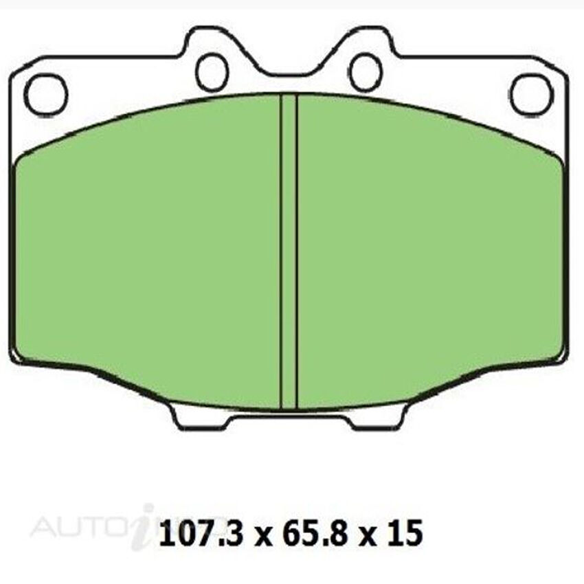 Protex Brake Pad Set Front For Volkswagen 1500-1600 1.6 L 31 Series P Engine
