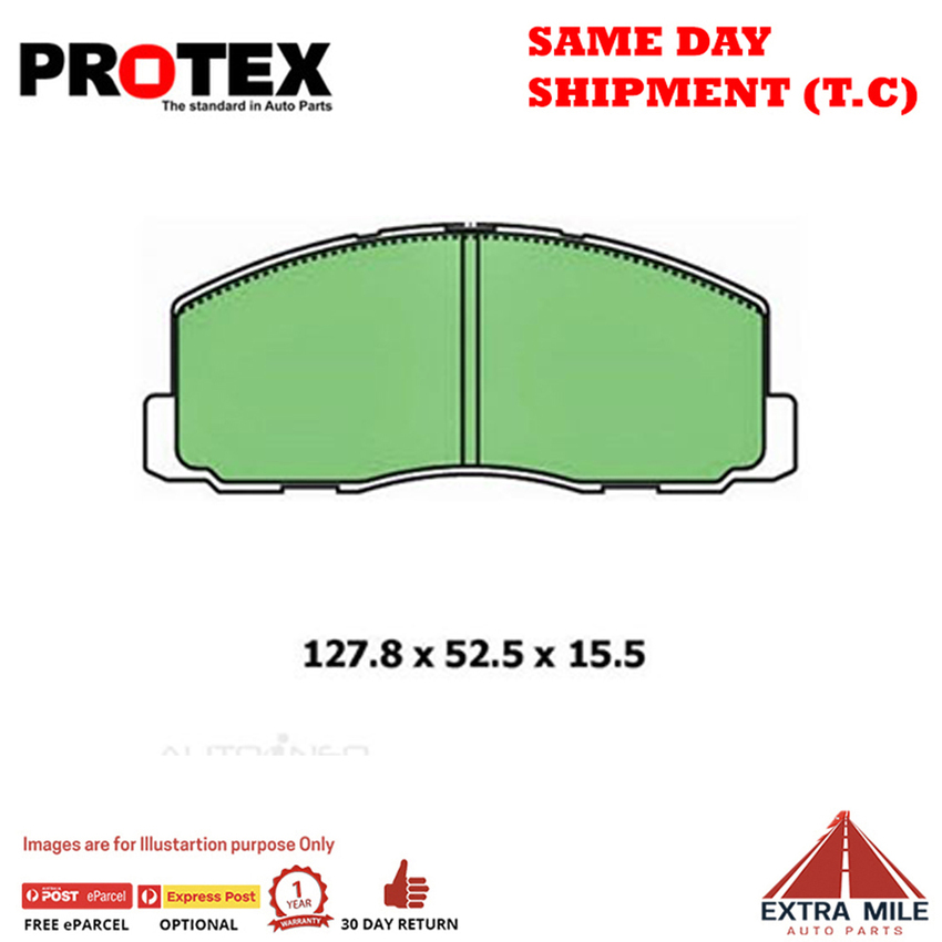 Protex Blue Brake Pad Set Front For Mitsubishi Colt 1.4,1.6 RD,RE Ptl 86-90 
