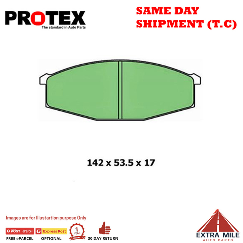 Protex Brake Pad Set Front For Nissan Patrol 3.3L TD (MQ,MK) Diesel 84-87
