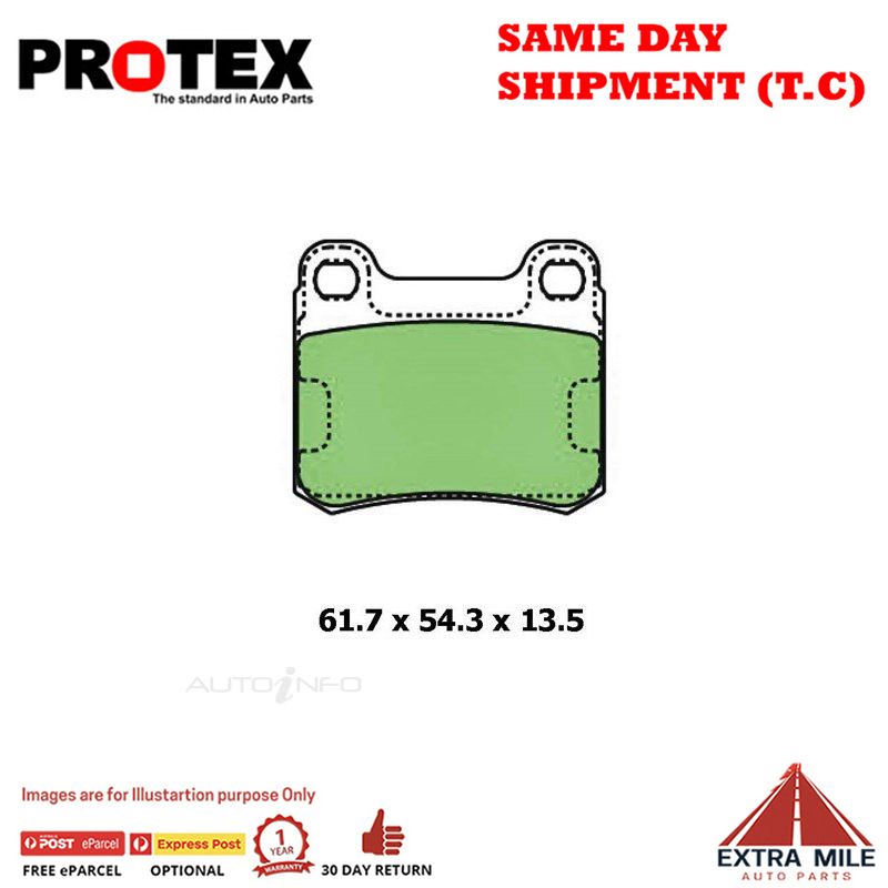 Ceramic Brake Pad Set Rear For Mercedes-Benz 190 W201 E 2.6 1982-1993