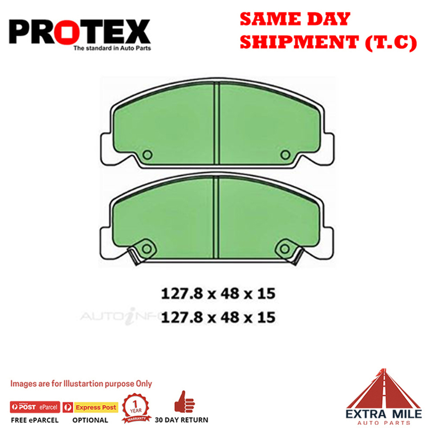 Protex Blue Brake Pad Set Front For Honda Civic 1.5 i 16V (EE) Ptl 1988-1989