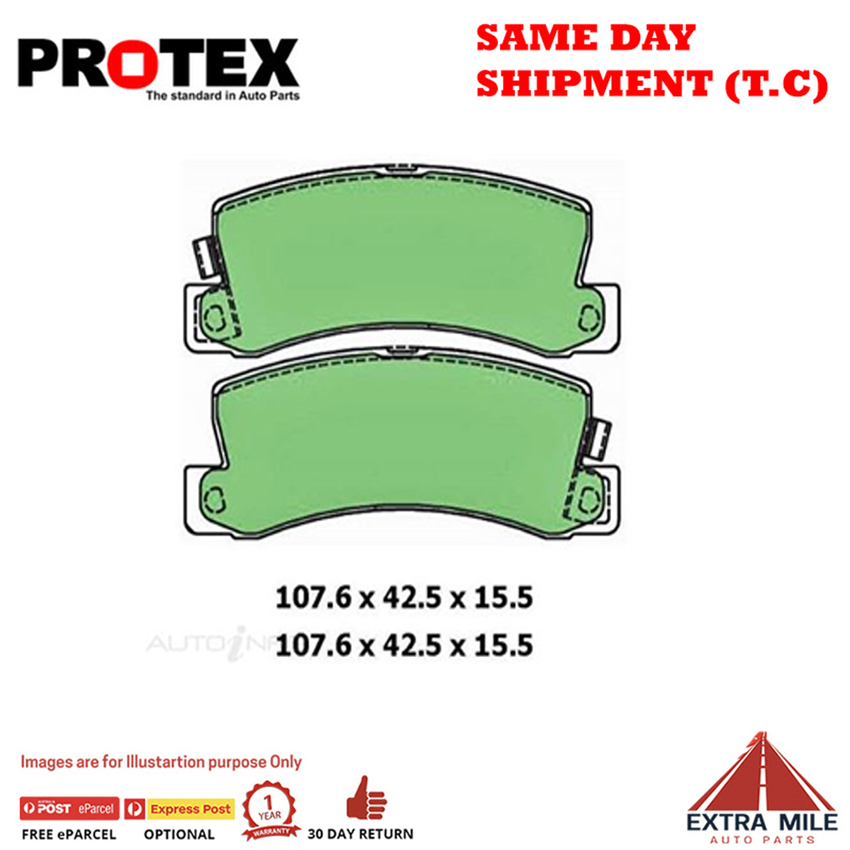 Protex Brake Pad Set Rear For Holden Apollo 3.0L JM Petrol 93-95