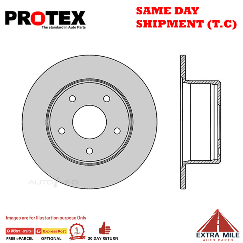 2X PROTEX Rotor Rear For HOLDEN CAPRICE VQ 4D Sdn RWD (Rear)