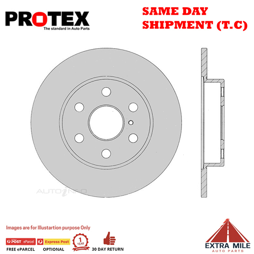 1X PROTEX Rotor - Rear For HOLDEN JACKAROO L1 4D SUV 4WD..