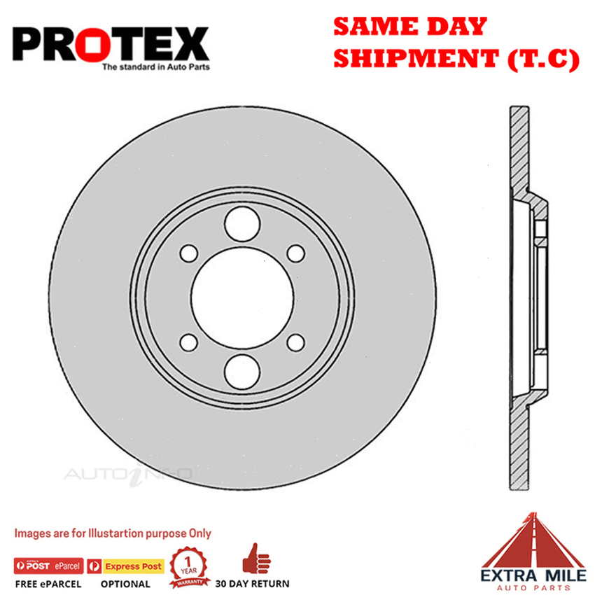 1X PROTEX Rotor - Rear For DAIMLER SOVEREIGN SERIES 3 4D Sdn RWD.