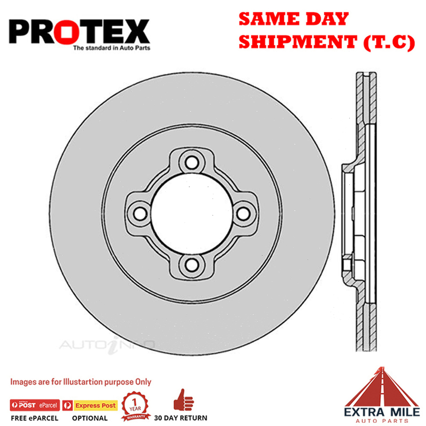 1X PROTEX Rotor - Front For FORD CAPRI SE 2D Conv FWD…