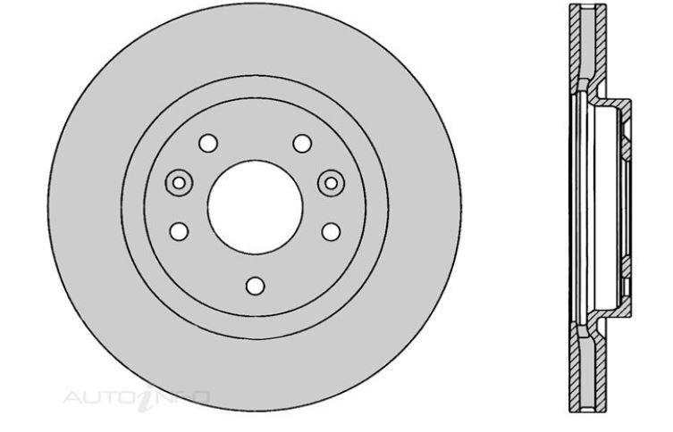 Protex Front Rotor For Nissan Qashqai ST,Ti, J11 2.0L MR20DD DOHC