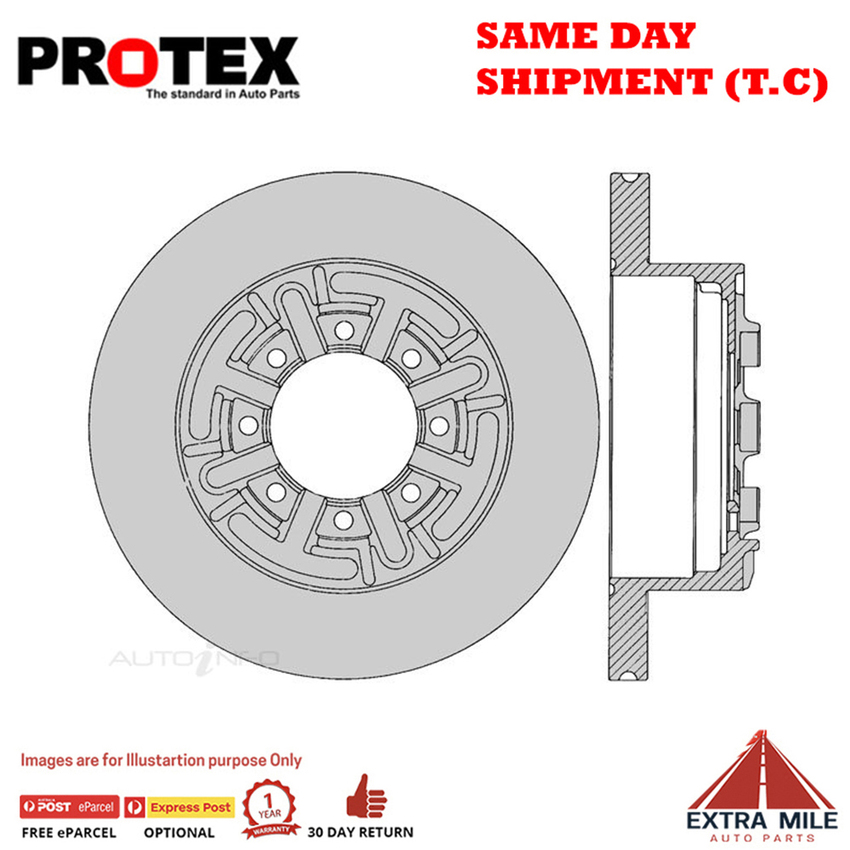 1X PROTEX Rotor - Rear For IVECO DAILY 50C17 3D Van RWD.