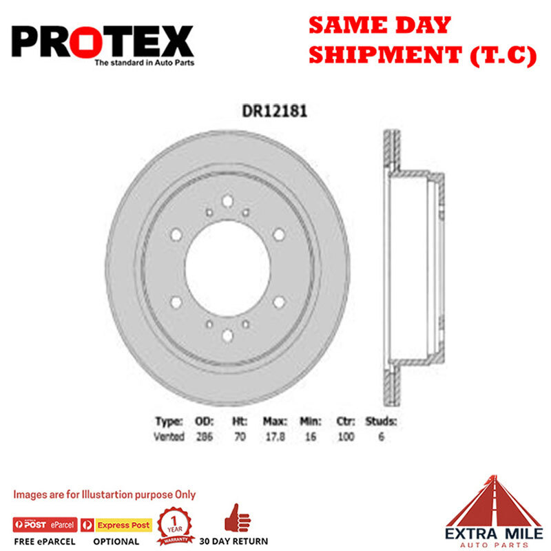 Protex Rear Rotor Pair For NISSAN PATHFINDER/TERRANO 1986 - 1995
