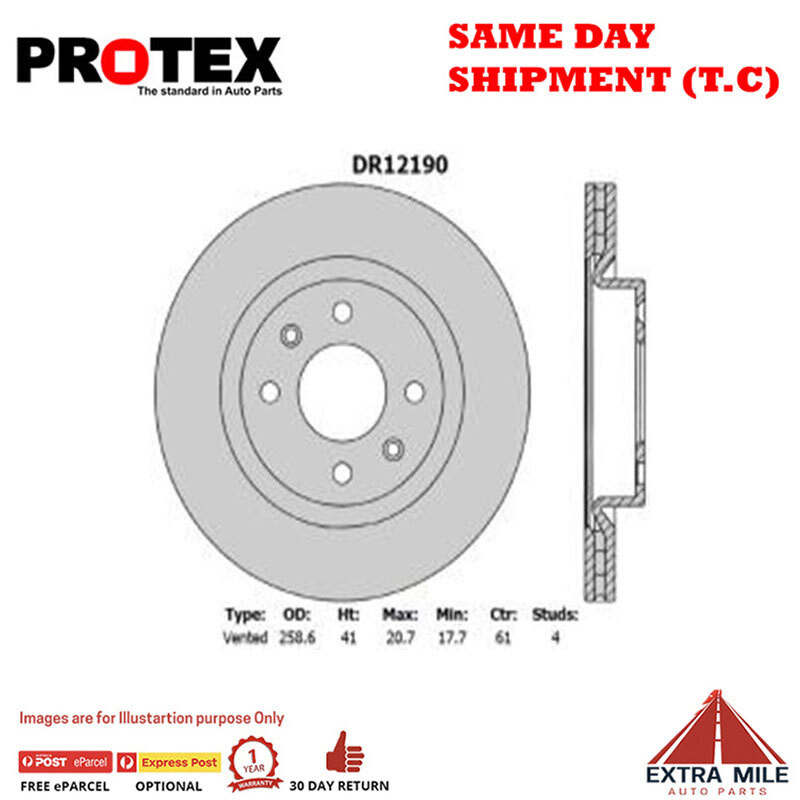 Protex Front Rotor Pair For RENAULT 19/CLIO/KANGOO/MEGANE