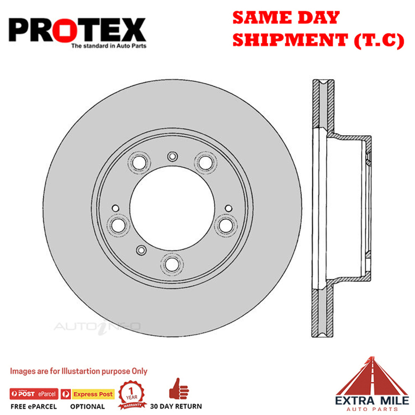1X PROTEX Rotor - Front For PORSCHE BOXSTER 986 2D Roadster RWD.