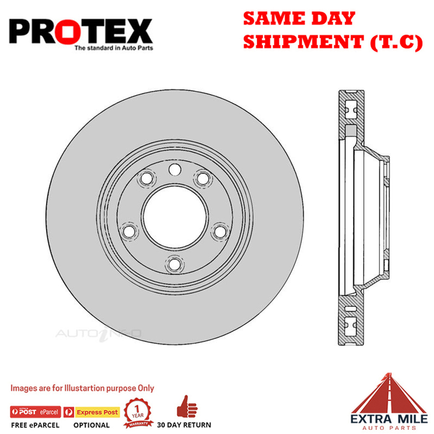 1X PROTEX Rotor - Front For AUDI Q7 4L 4D SUV AWD.