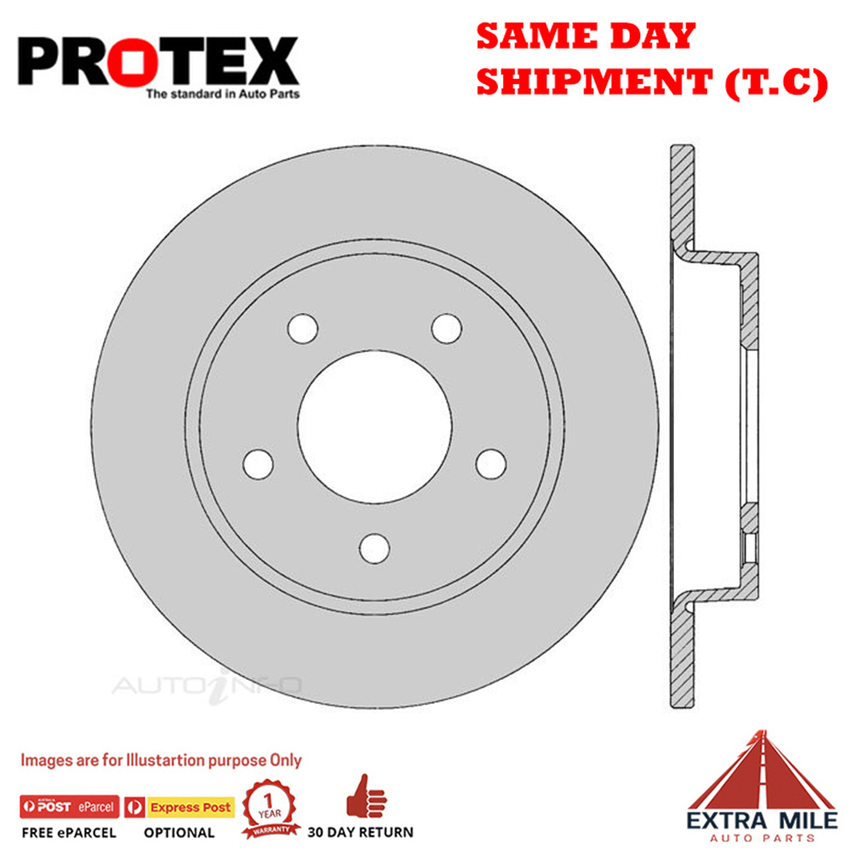 1X PROTEX Rotor - Rear For MAZDA MAZDA3 BK 4D Sdn FWD.