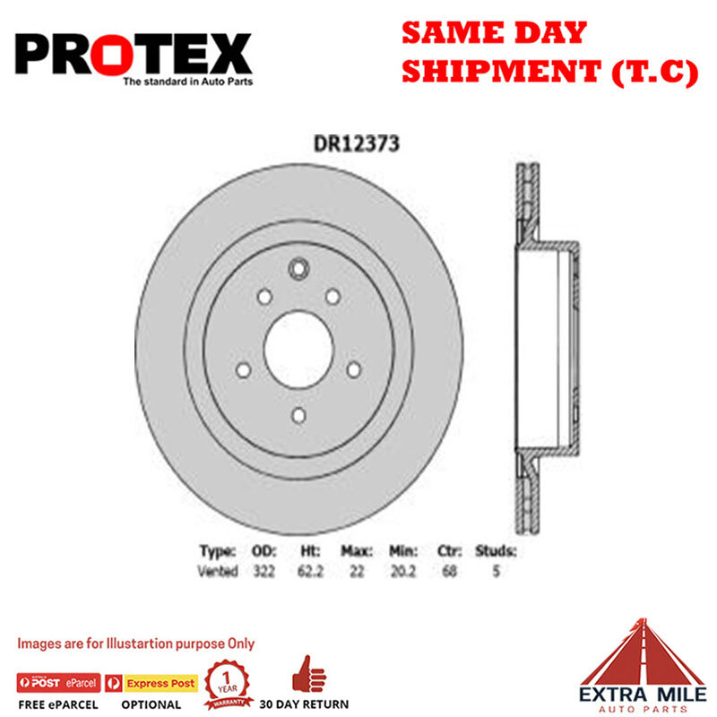 Protex Rear Rotor Pair For NISSAN 360Z 3.5L 2002 - 2009