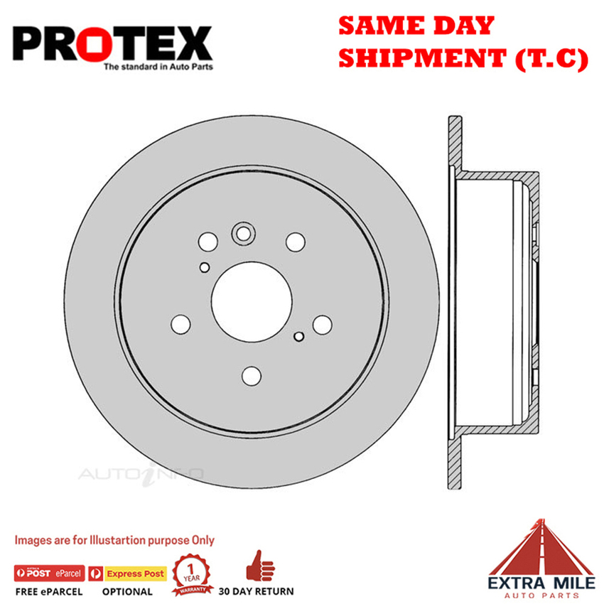 1X PROTEX Rotor - Rear For LEXUS RX350 GSU35R 4D SUV 4WD.