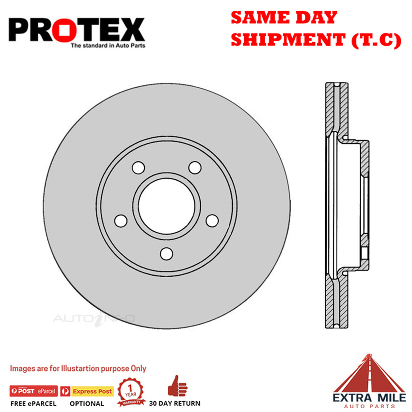 1X PROTEX Rotor - Front For VOLVO V50 . 4D Wgn AWD.