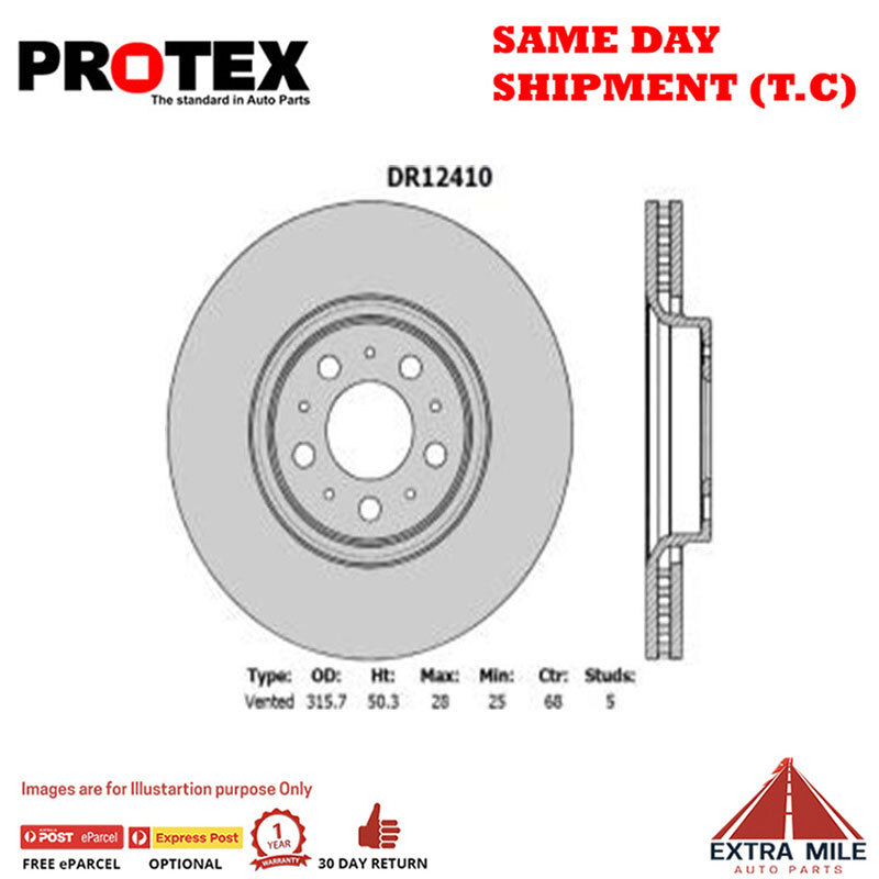 Protex Front Rotor Pair For VOLVO XC90 2003 - 2015
