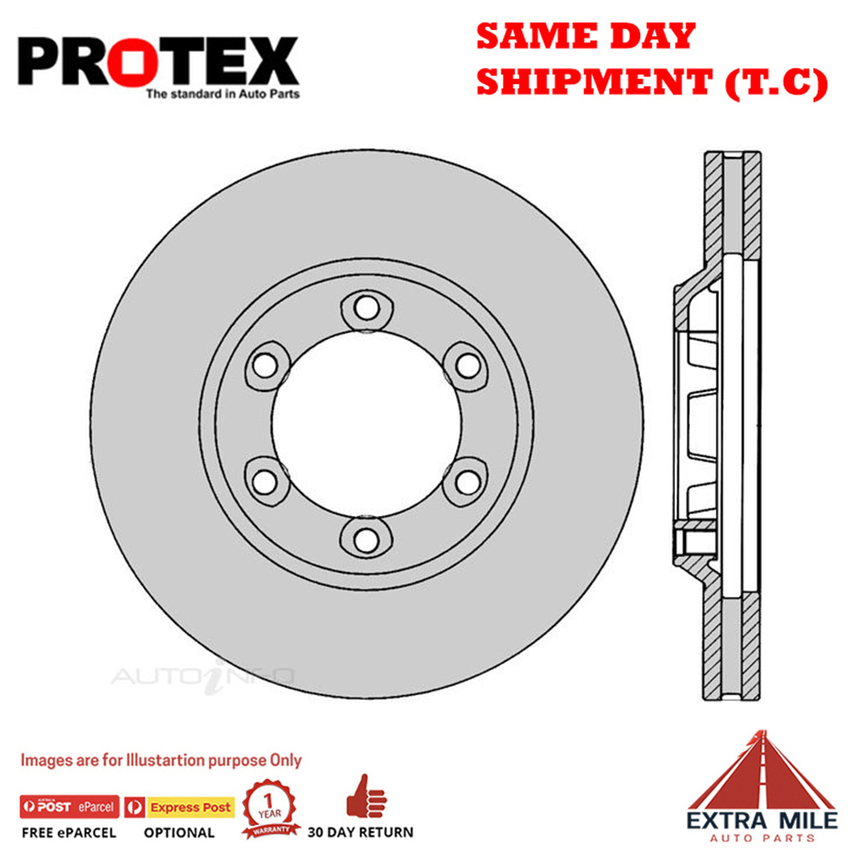 1X PROTEX Rotor - Front For HOLDEN RODEO RA 2D Ute 4WD.