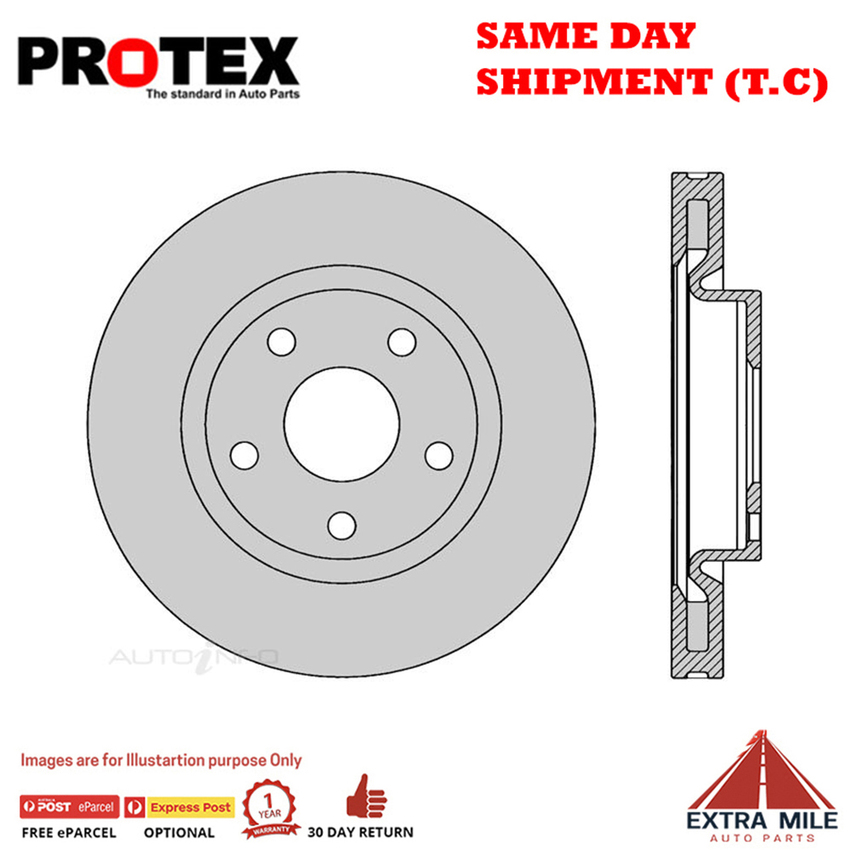 1X PROTEX Rotor - Front For HOLDEN CAPRICE WM 4D Sdn RWD.