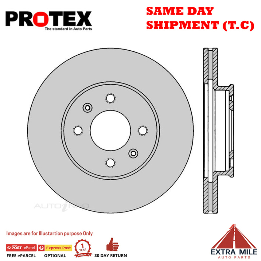 1X PROTEX Rotor - Front For KIA RIO JB 4D H/B FWD.