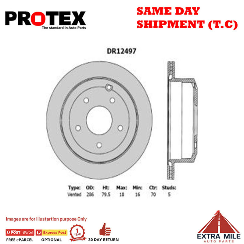 Protex Rear Rotor Pair For HOLDEN COMMODORE/MONARO/HSV SENATOR