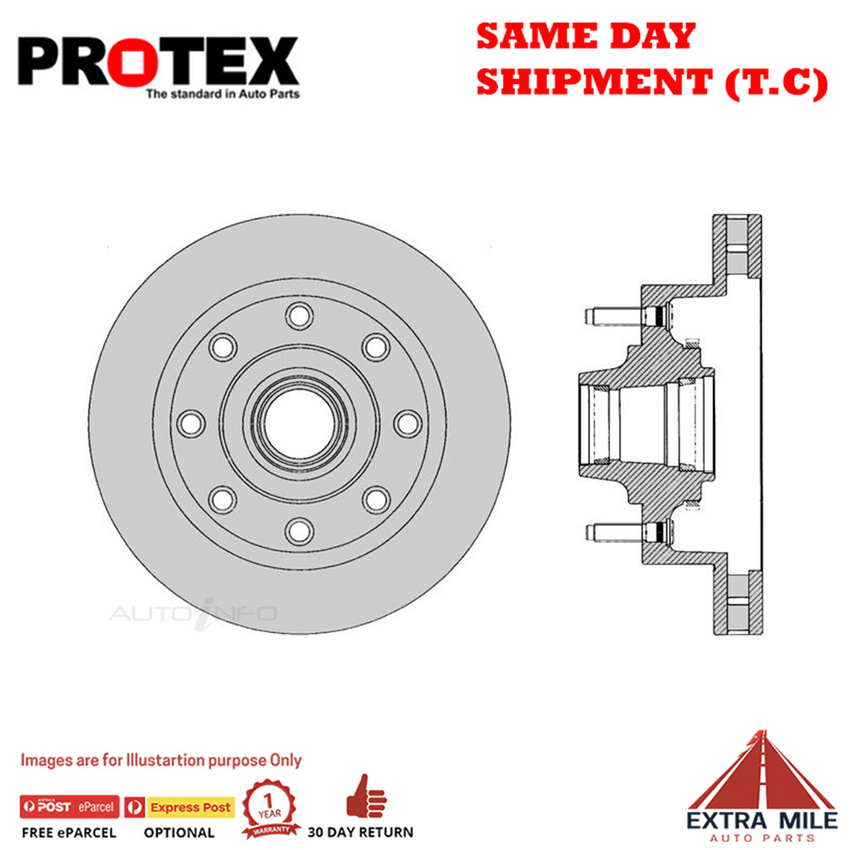 1X PROTEX Rotor - Front For FORD F250 RM 2D Ute RWD.