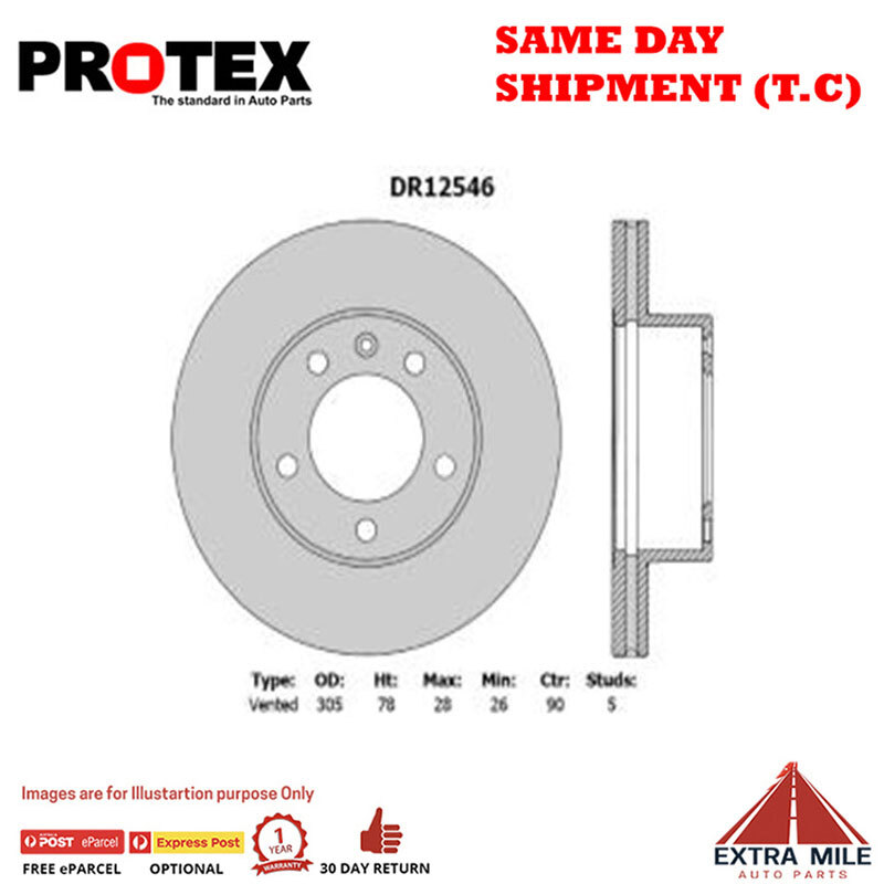 Protex Front Rotor Pair For RENAULT MASTER 2.5L 2004 - 2011