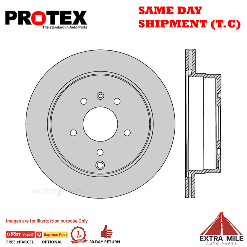 1X PROTEX Rotor - Rear For HOLDEN CAPTIVA CG 4D SUV FWD..