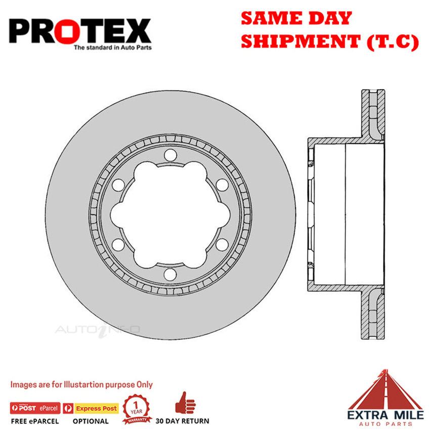 1X PROTEX Rotor Rear For MERCEDES BENZ SPRINTER 516CDI 2D Van RWD