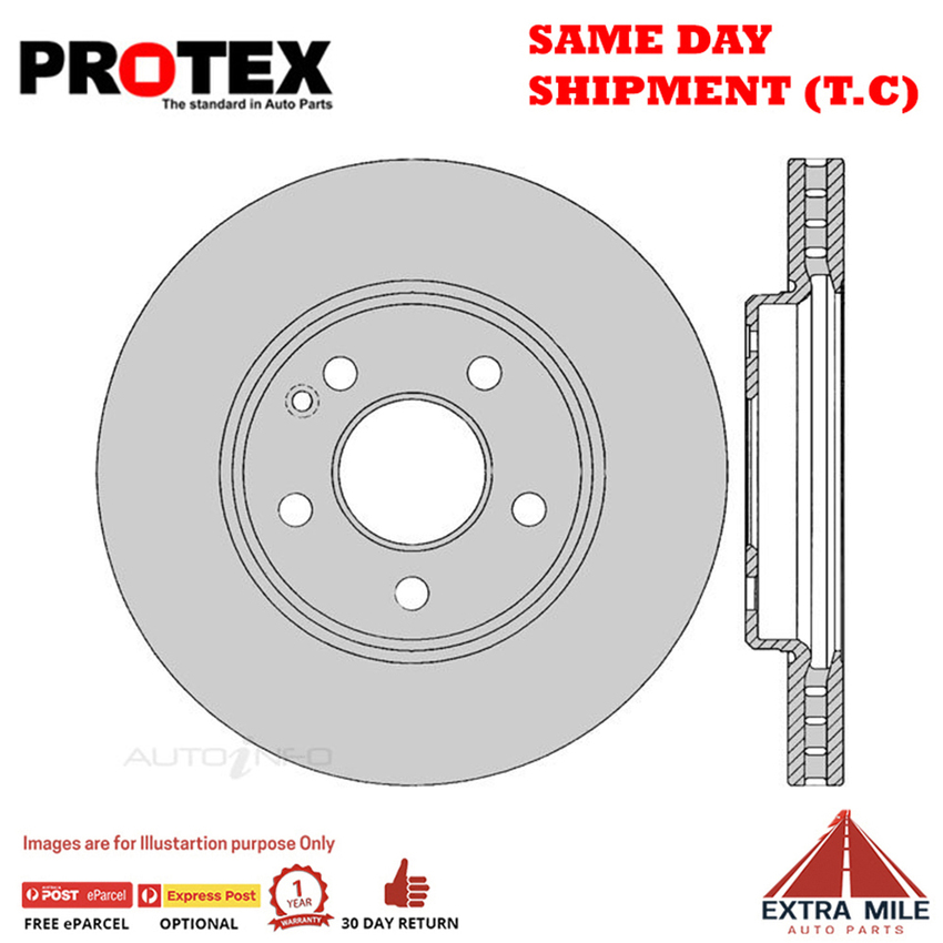 1X PROTEX Rotor - Front For MERCEDES BENZ B200 W245 4D H/B FWD.