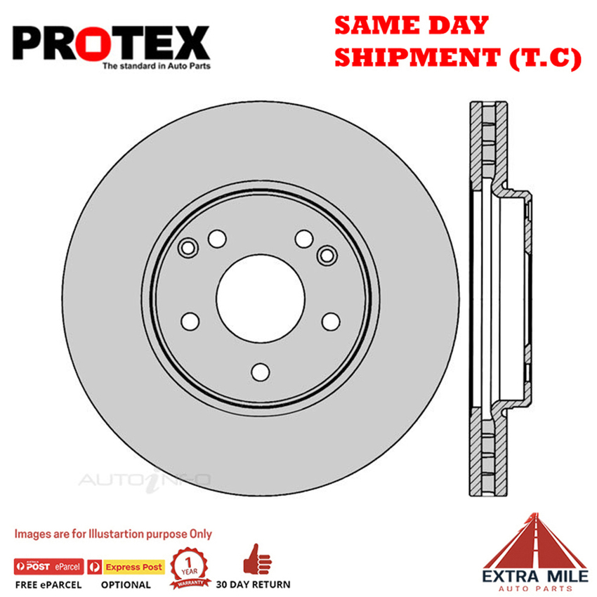1X PROTEX Rotor - Front For MERCEDES BENZ C320 CL203 2D Cpe RWD..