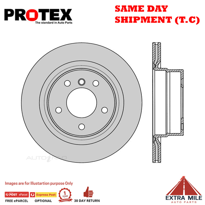1X PROTEX Rotor - Rear For BMW 125i E88 2D Conv RWD..