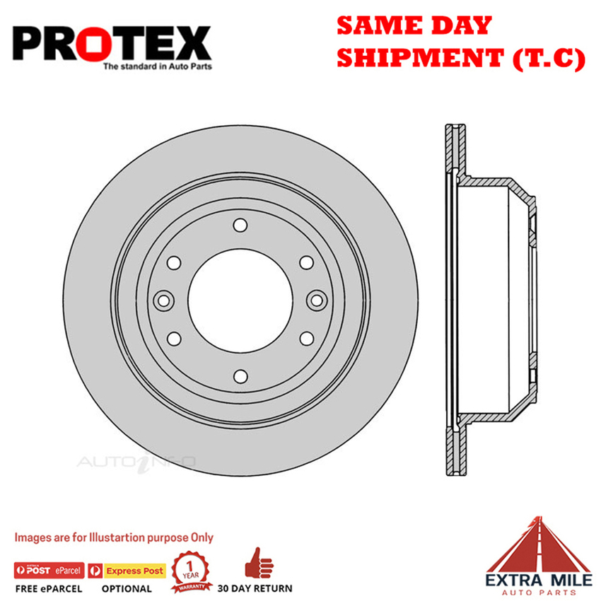 1X PROTEX Rotor - Rear For HYUNDAI H1 TQ 4D Van RWD.