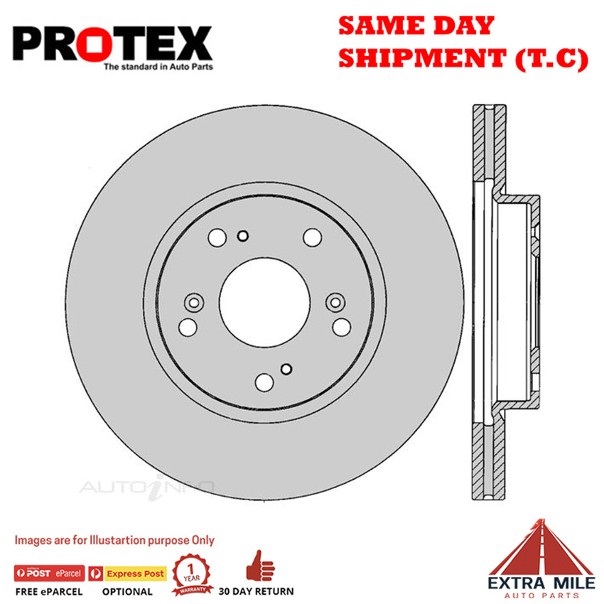1X PROTEX Rotor - Front For HONDA CIVIC FB 4D Sdn FWD.