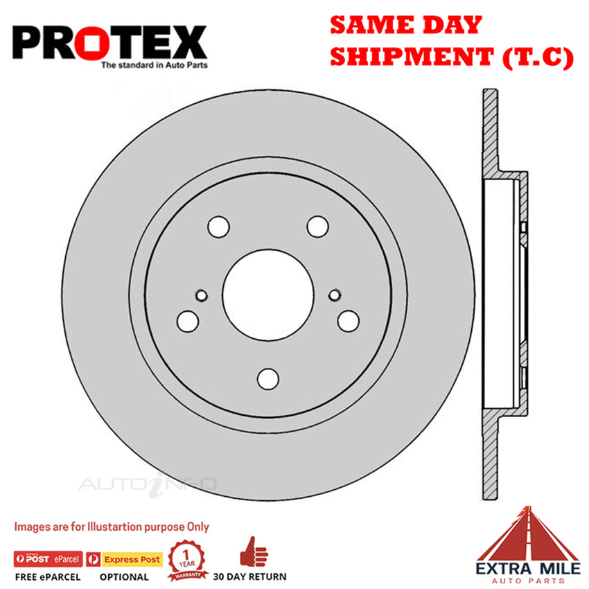 1X PROTEX Rotor - Rear For TOYOTA RUKUS AZE151R 4D Wgn FWD..