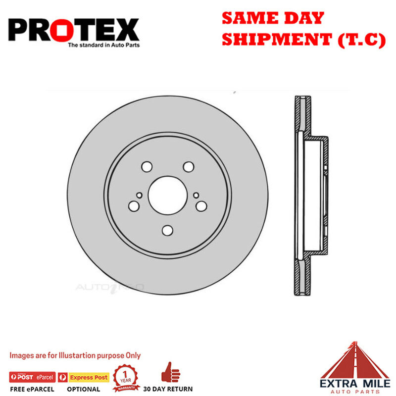 Protex Disc Rotor Pair For TOYOTA COROLLA 2.0L/1.8L 2018 - 2019