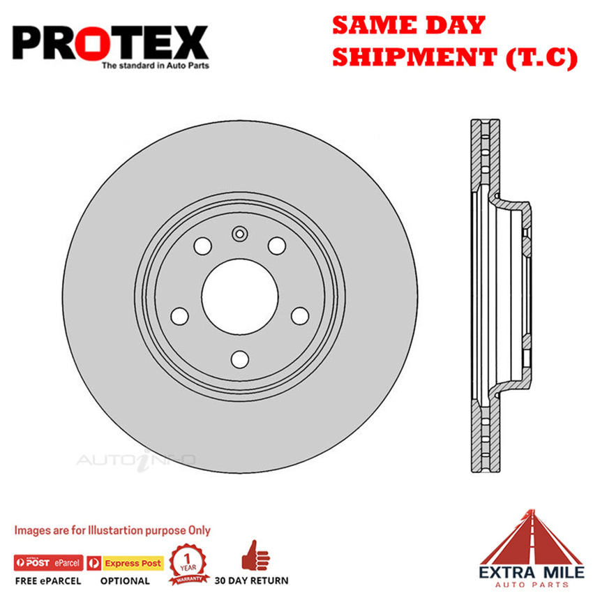 1X PROTEX Rotor - Front For AUDI A4 B8 4D Wgn AWD…
