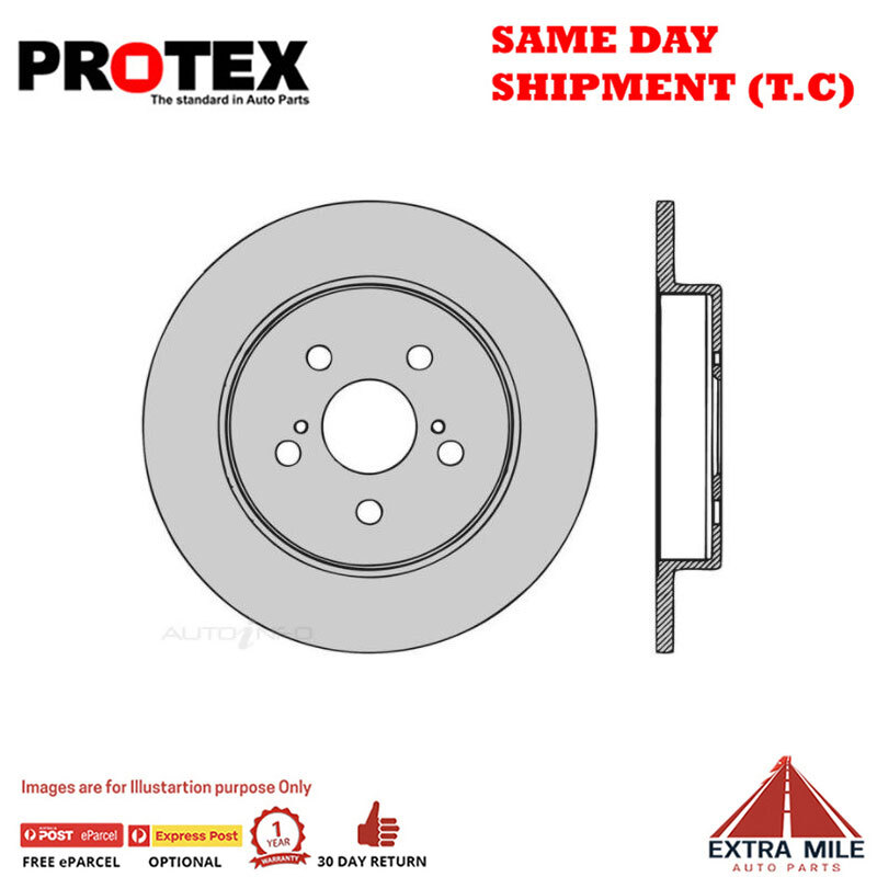 Protex Disc Brake Rotors Pair For TOYOTA COROLLA 2.0L/1.8L 2018 - 2019